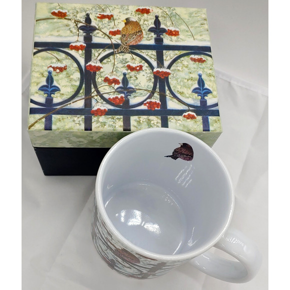 Gift for Bird Lover Coffee Mug Sparrow On The Fence Lang & Wise Vintage 2004 - Picture 9 of 16